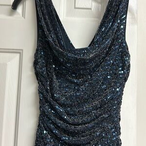 Beautiful formal dress in navy blue